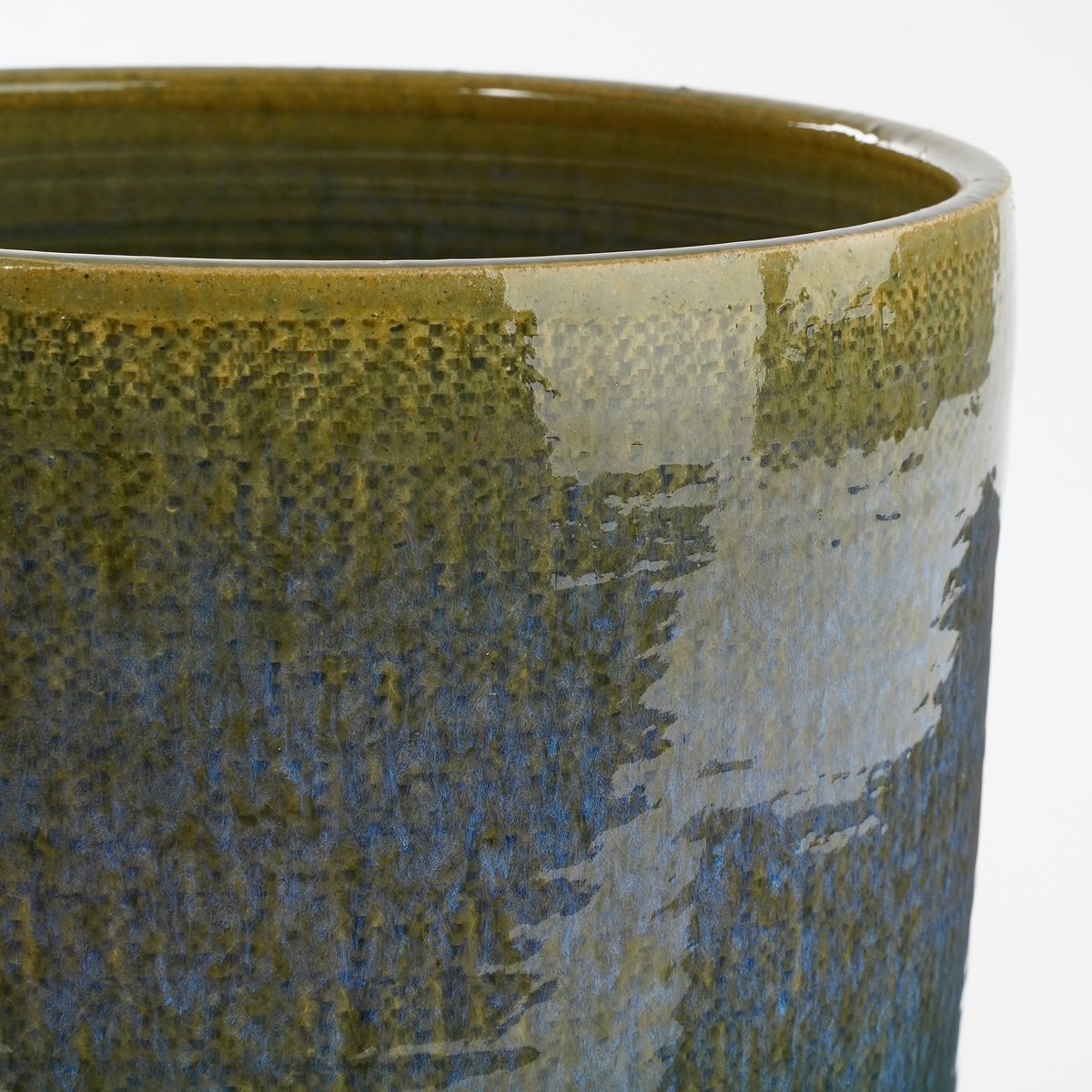Bloempot Olof, H20 x Ø22 cm - Blauwgroen