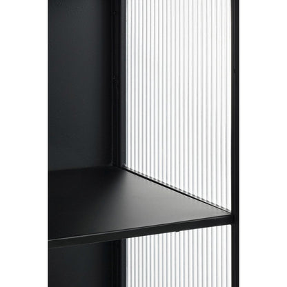 Opbergkast Clifton (L) met deuren, zwart