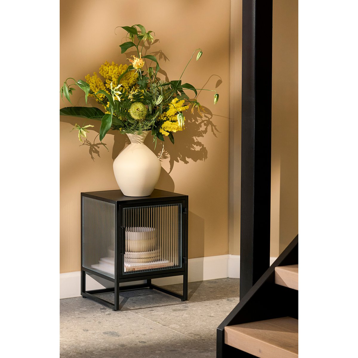 Opbergkast Clifton (S) met deuren, zwart