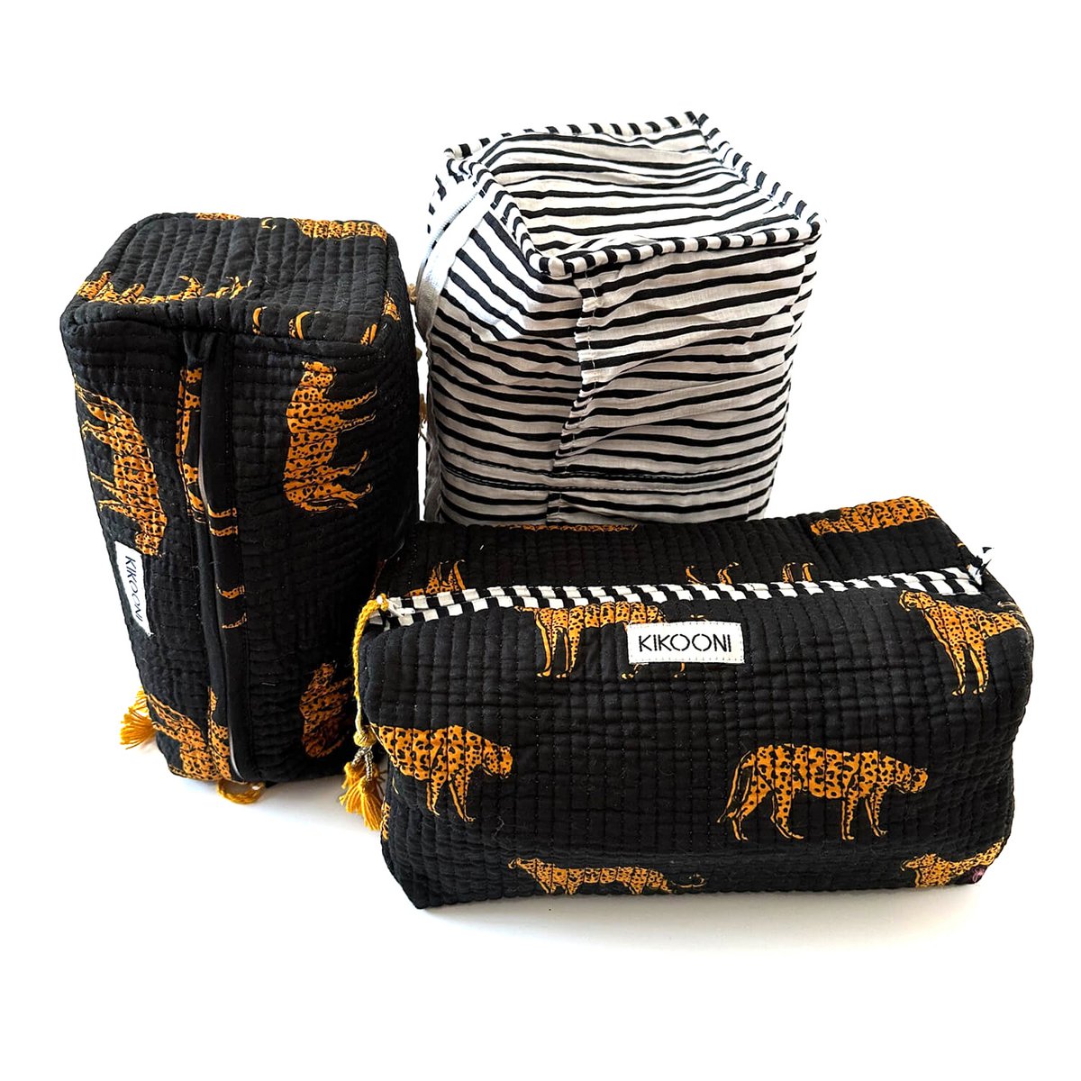 Handgemaakte make-uptas "Black Leopard"