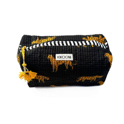 Handgemaakte make-uptas "Black Leopard"