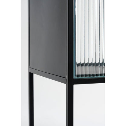 Opbergkast Clifton (L) met deuren, zwart