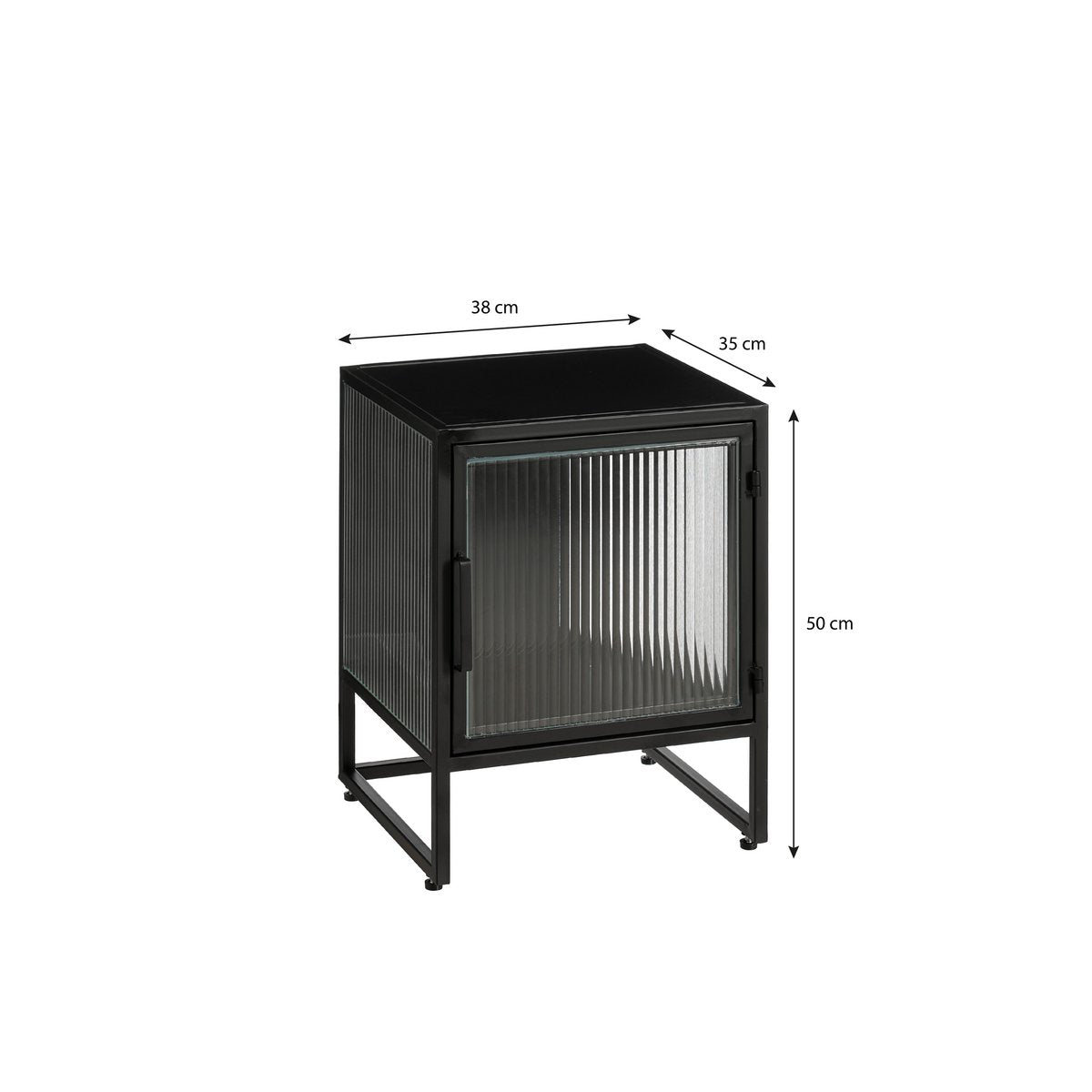 Opbergkast Clifton (S) met deuren, zwart