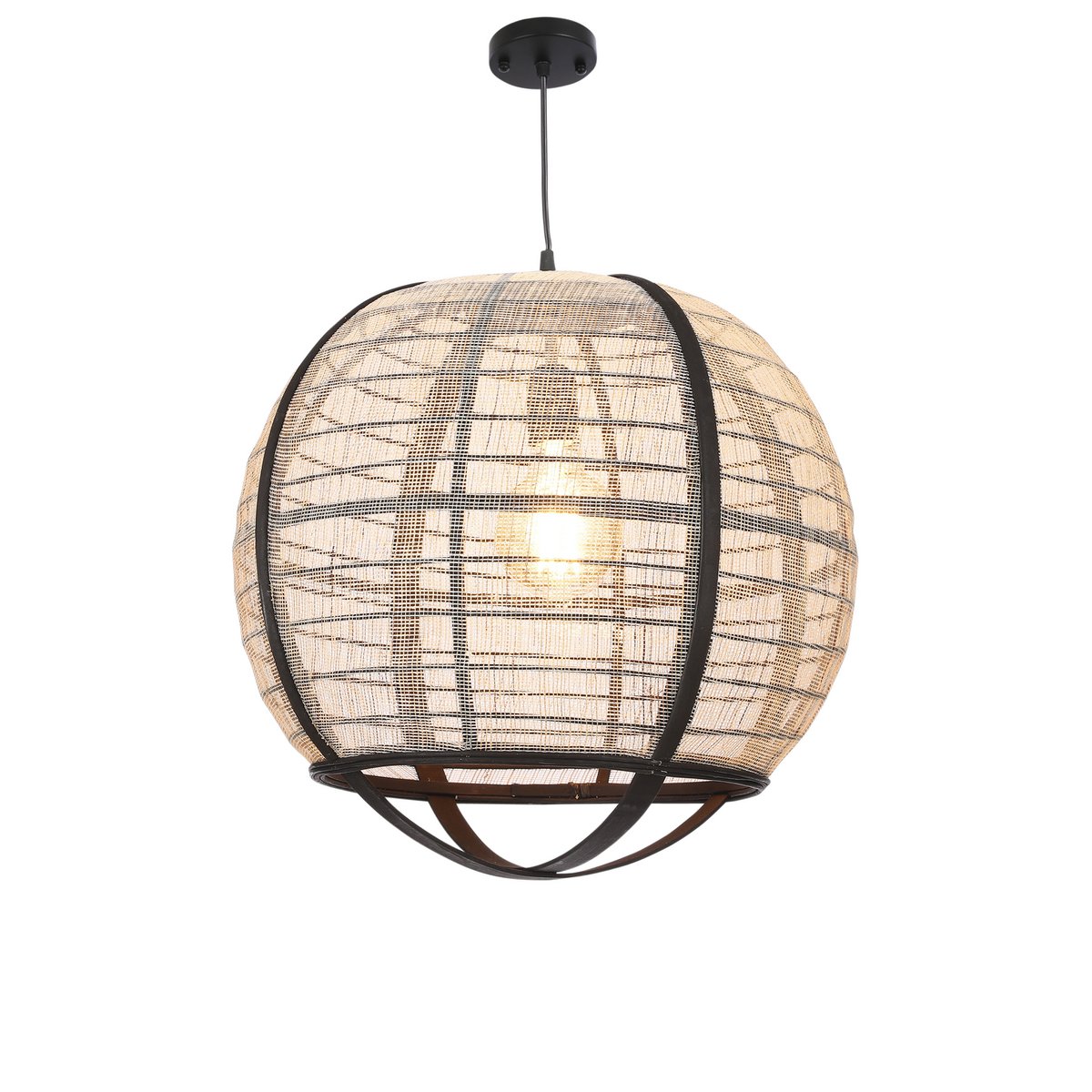 Hanglamp Pella, H44 x Ø45 cm - Linnen